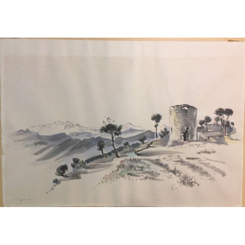 Adolf Schrter, Frankfurt Oder, 1959, Watercolor for sale at Pamono