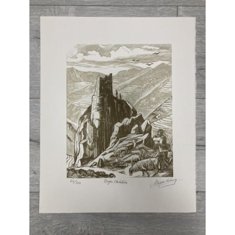 Armand Fayein-Chabanon, Ardchois Shepherd, Engraving, 1995 for sale at Pamono