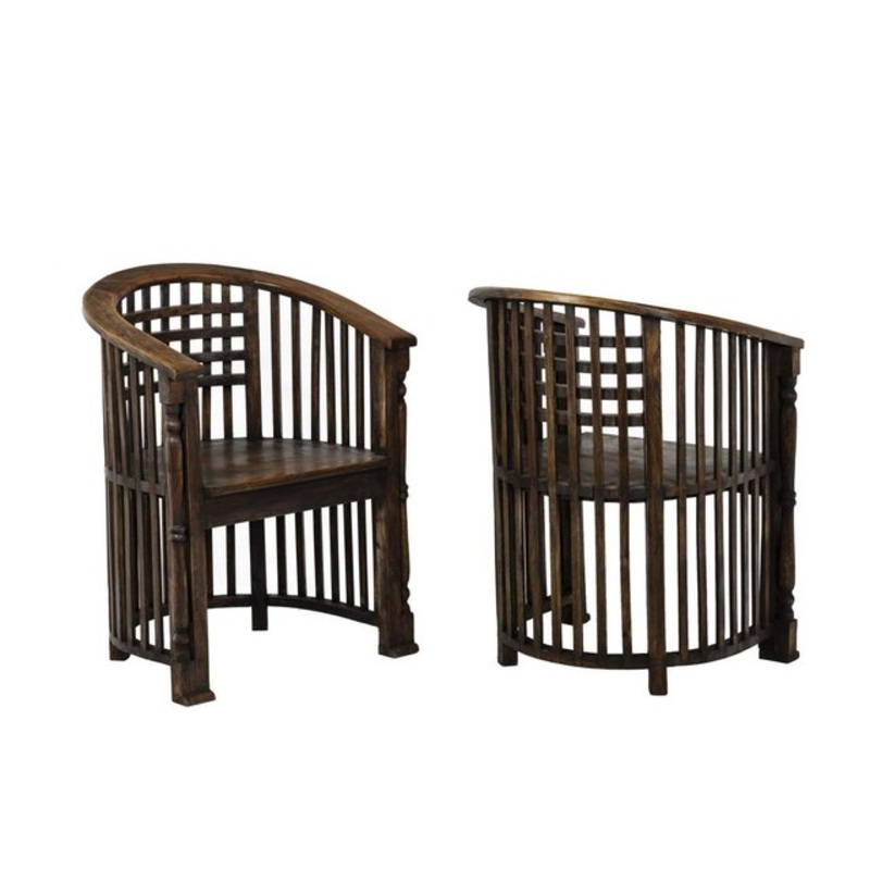 Armchairs in Teak by Josef Hoffmann, 1970s, Set of 2 for sale at Pamono