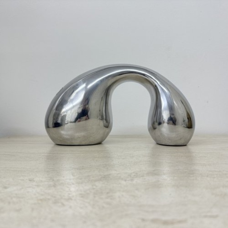 Biomorphic Sculpture Object in Aluminum by Eva & Peter Moritz for Ikea, 1980 for sale at Pamono