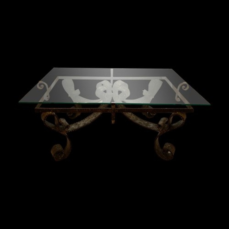 Brutalist Wrought Iron Coffee Table, France for sale at Pamono