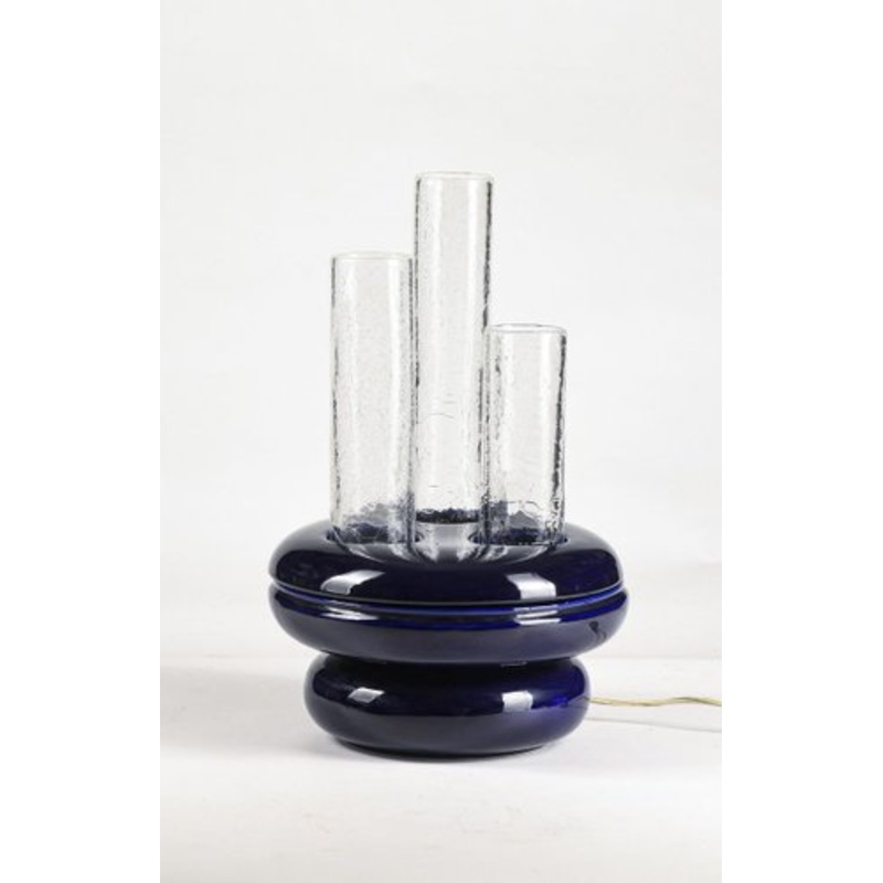 Ceramic and Glass Lamp, Italy, 1970s for sale at Pamono