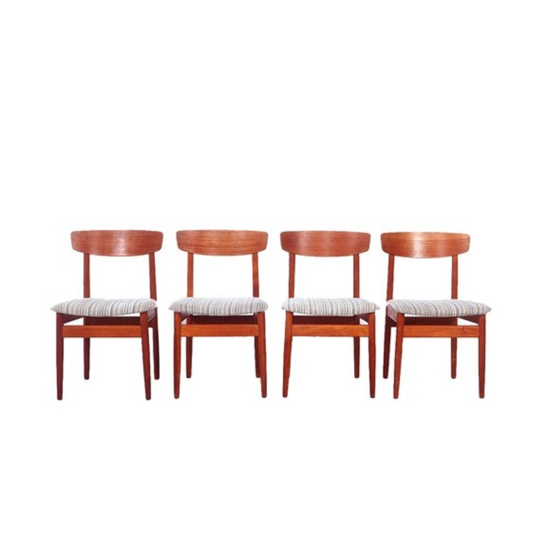Danish Teak Dining Chairs from Viborg Stolefabrik, 1960s, Set of 4 for sale at Pamono