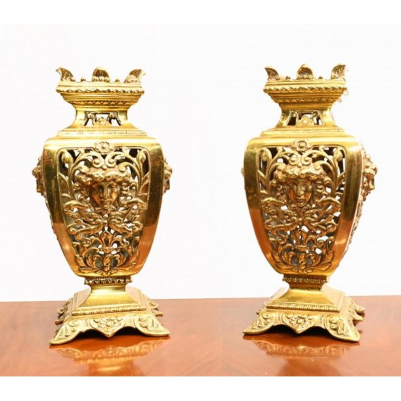French Louis XVI Ormolu Vases, Set of 2 for sale at Pamono