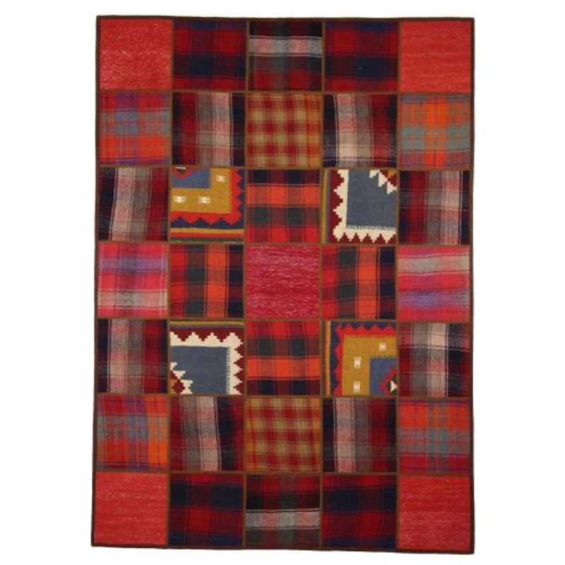 Hand-Knotted Middle Eastern Patchwork Rug Made of Handwoven Kilims for sale at Pamono-SZS-2143328