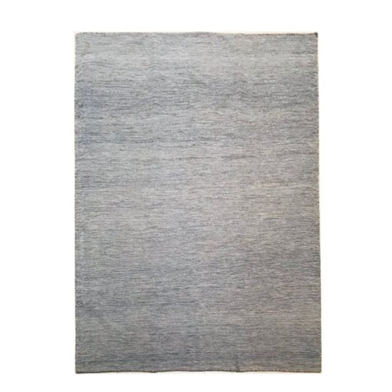 Indian Blue and Beige Wool and Cotton Kilim Rug, 1970s for sale at Pamono