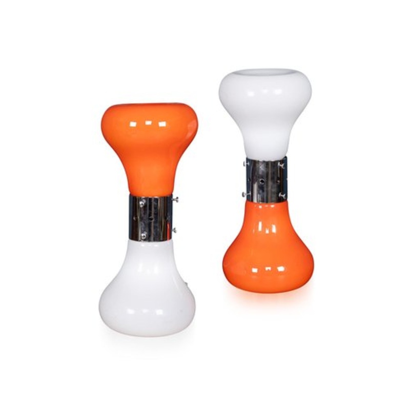 Italian Murano Glass Side Lamps from Birillo, Venice, 2000s, Set of 2 for sale at Pamono