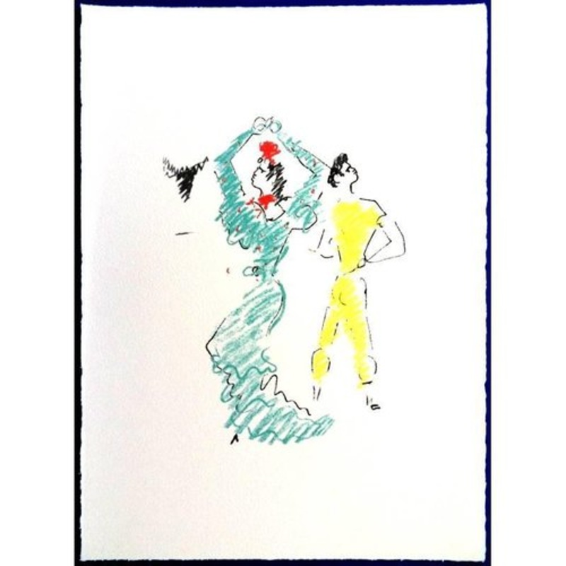 Jean Cocteau – The Flamenco Dancer – Original Lithograph 1961 for sale at Pamono