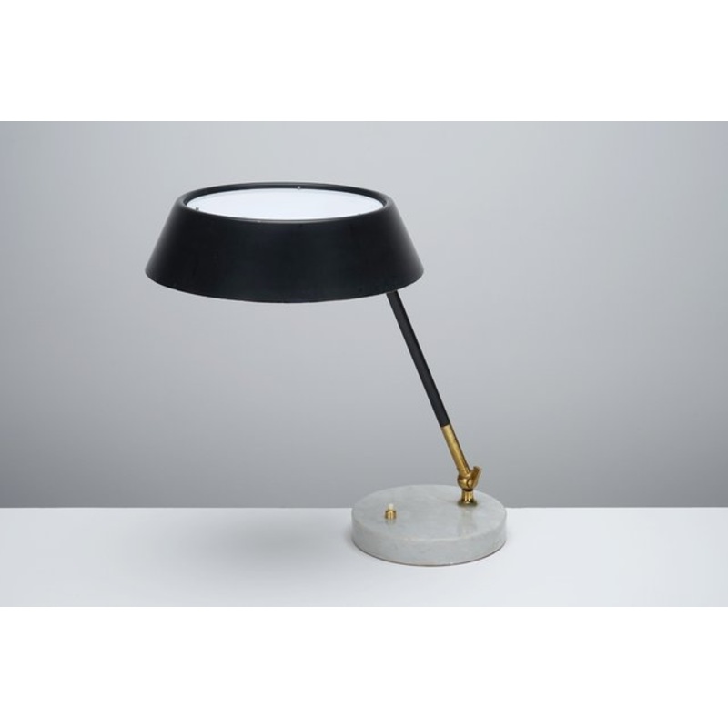 Marble and Brass Table Lamp from Stilux Milano, 1950s for sale at Pamono