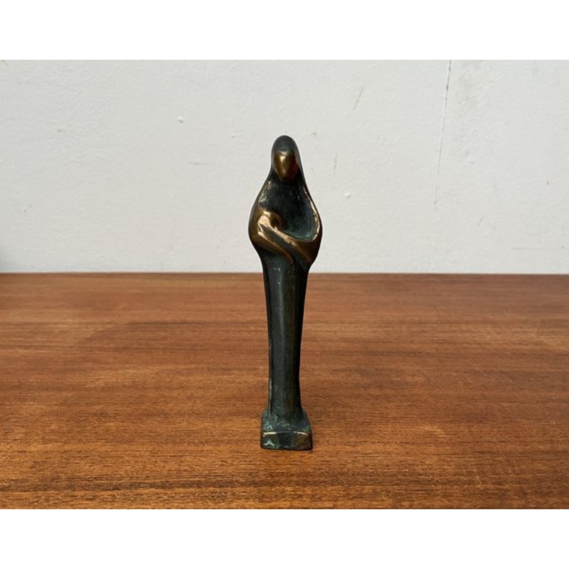 Mid-Century Brutalist Sakral Bronze Maria and Jesus Figurine, 1960s for sale at Pamono