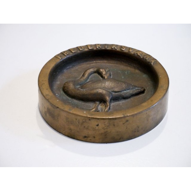 Mid-Century Danish Bronze Ashtray from Fredriksvrk, 1950s for sale at Pamono