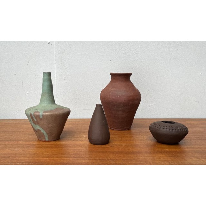 Mid-Century German Studio Pottery Vases from M.R. I and II, 1960s, Set of 4 for sale at Pamono