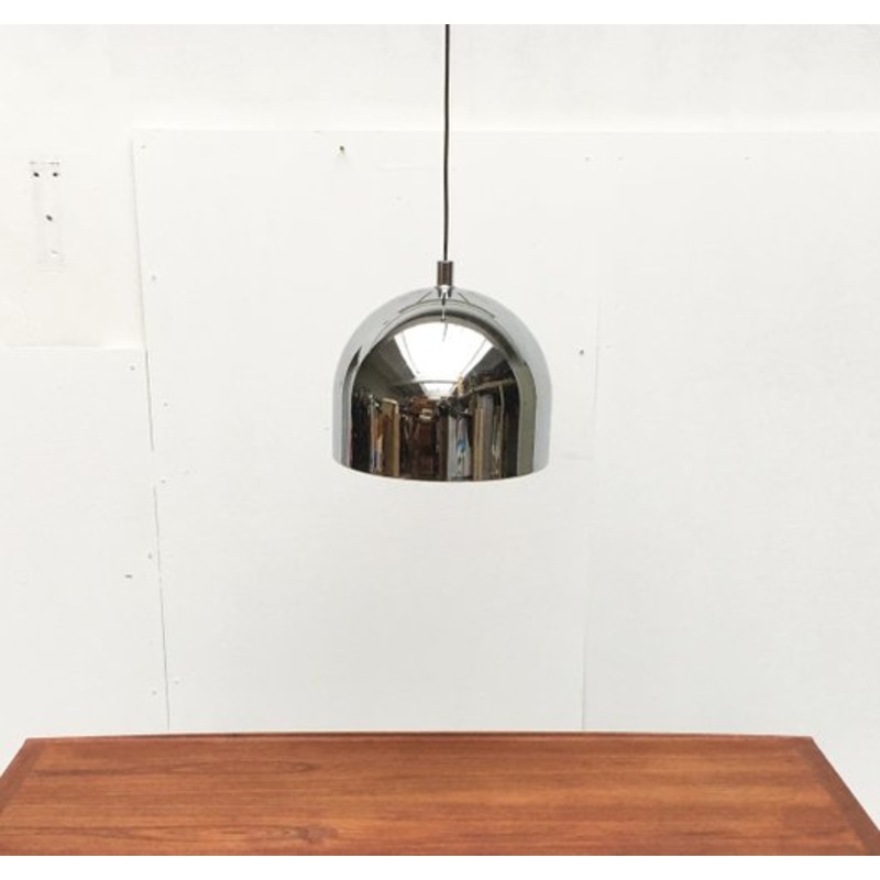 Mid-Century Space Age German Model 5561 Chrome Pendant Lamp from Staff, 1970s for sale at Pamono