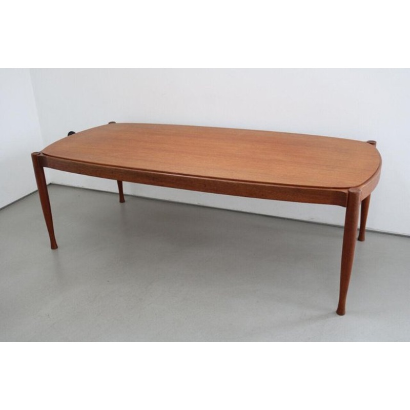 Mid-Century Teak Coffee Table, Denmark, 1960s for sale at Pamono