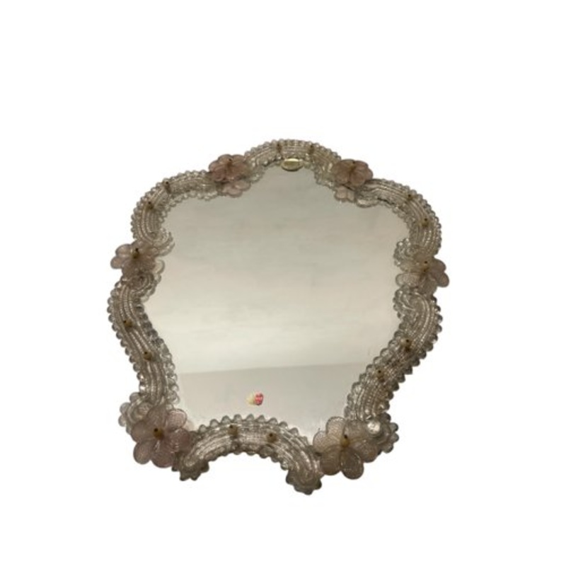 Small Venetian Murano Glass Table Mirror, 1970s for sale at Pamono
