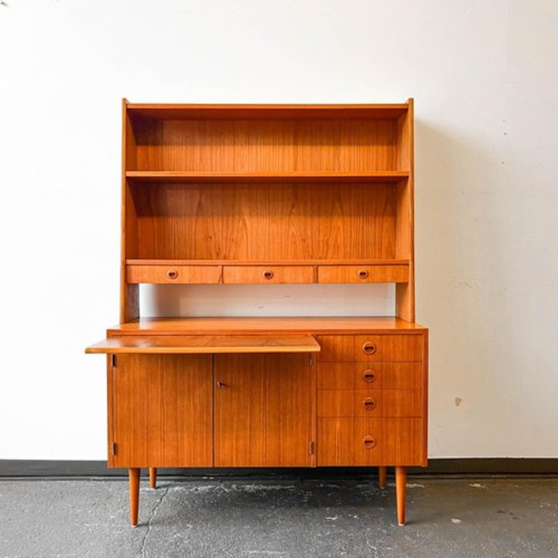 Swedish Teak Secretaire Cupboard, 1960s for sale at Pamono