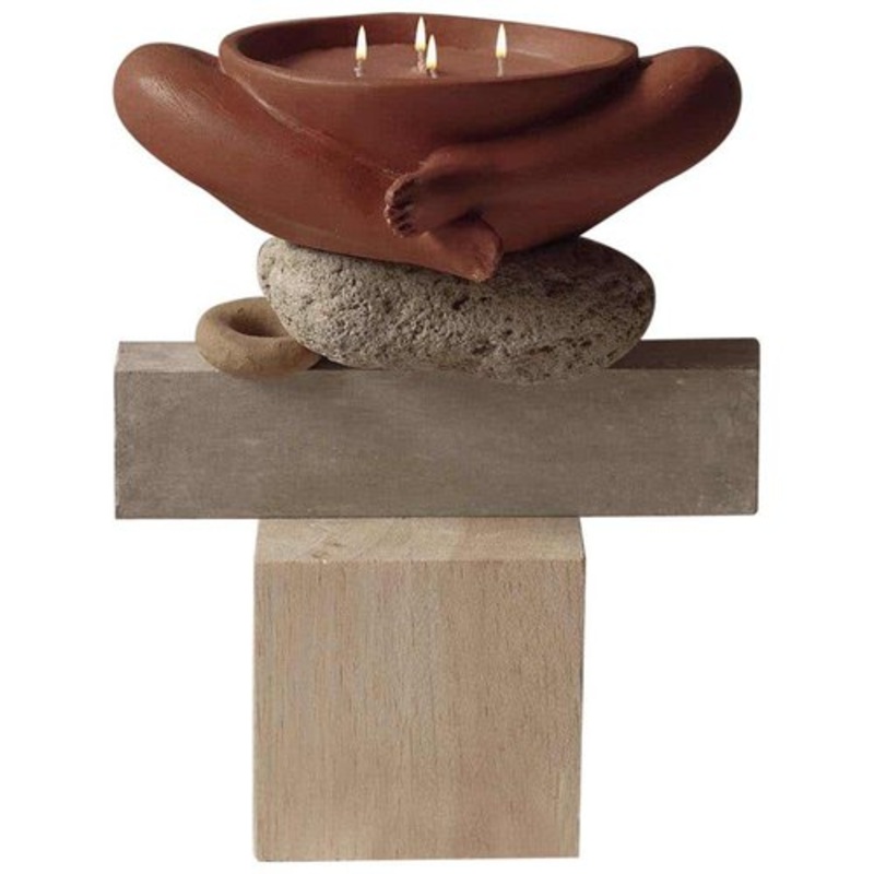 Tobacco Sculpture with Candle by Marcela Cure for sale at Pamono