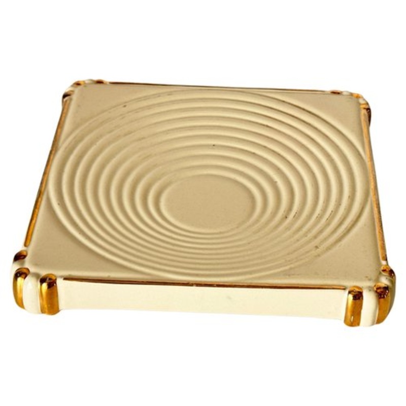 Vintage French Art Deco Ceramic Trivet, 1940s for sale at Pamono