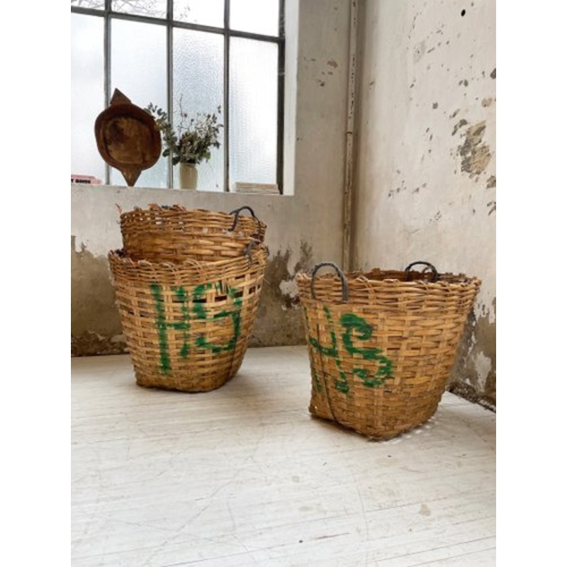 XXL Laundry Baskets, 1970s, Set of 3 for sale at Pamono