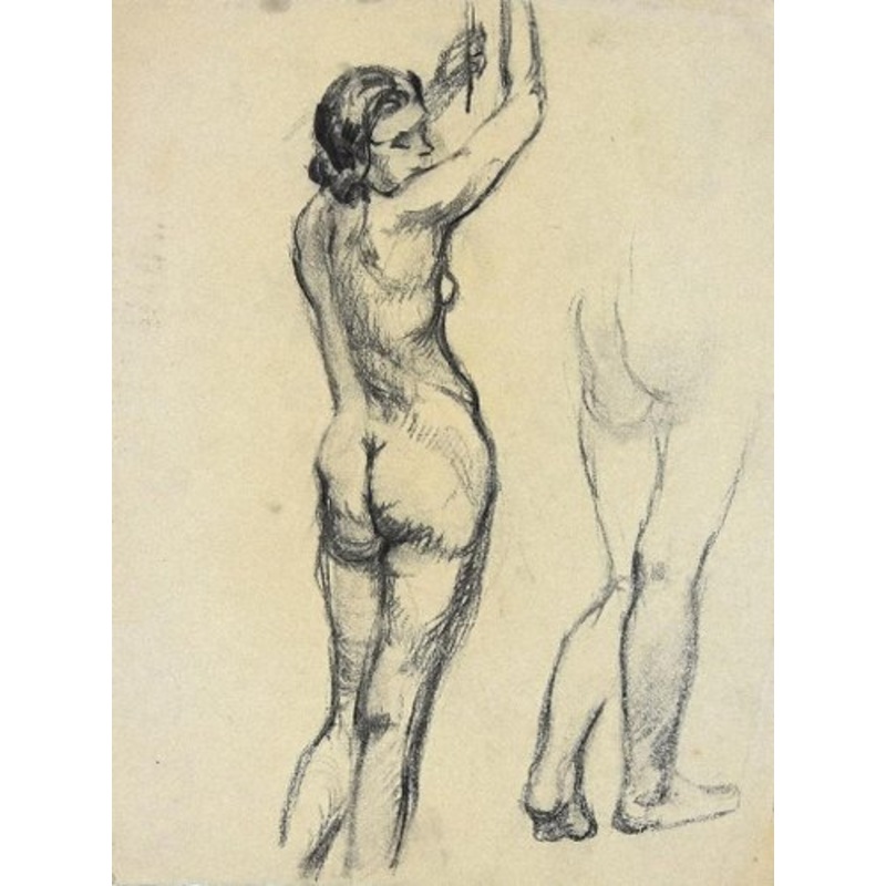 Andr Meaux Saint-Marc, Nude Woman, Pencil on Paper, Early 20th Century for sale at Pamono