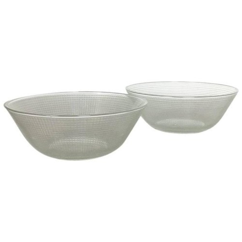 Glass Bowls by Wilhelm Wagenfeld for VLG Weisswasser, Germany, Set of 2 for sale at Pamono