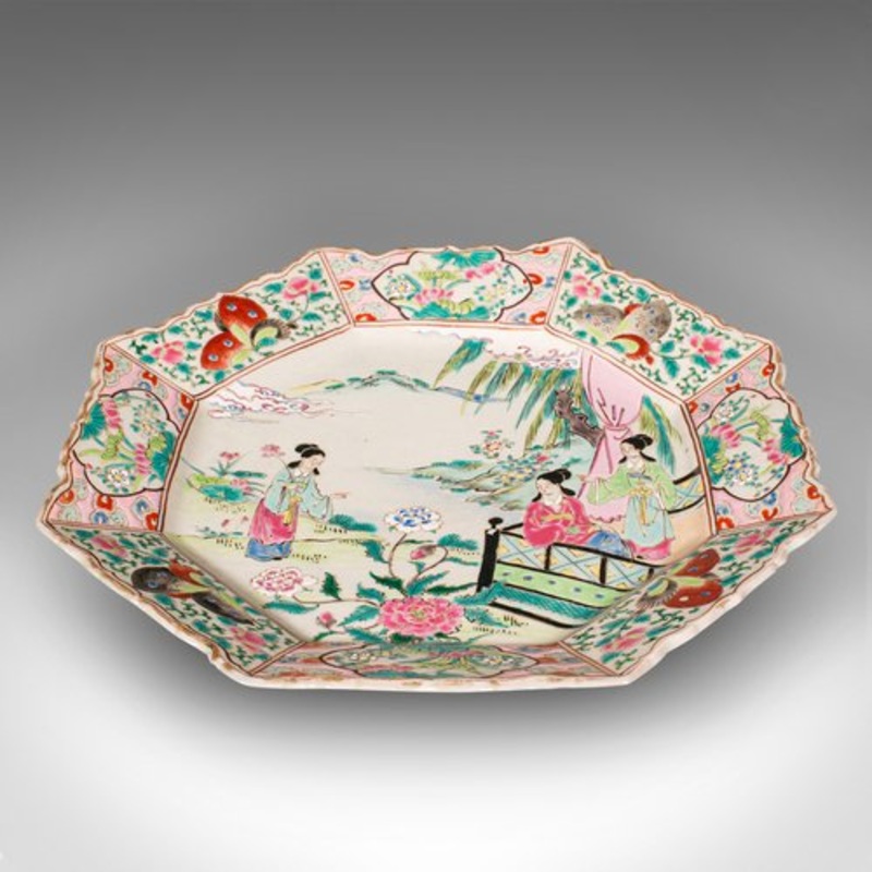 Meiji Era Victorian Ceramic Serving Plate, Japan, 1890s for sale at Pamono