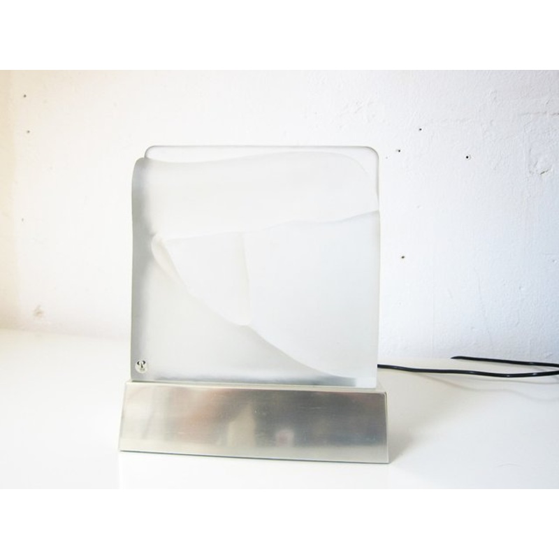 Mid-Century Glass Table Lamp Light Sculpture from Peill & Putzler for sale at Pamono