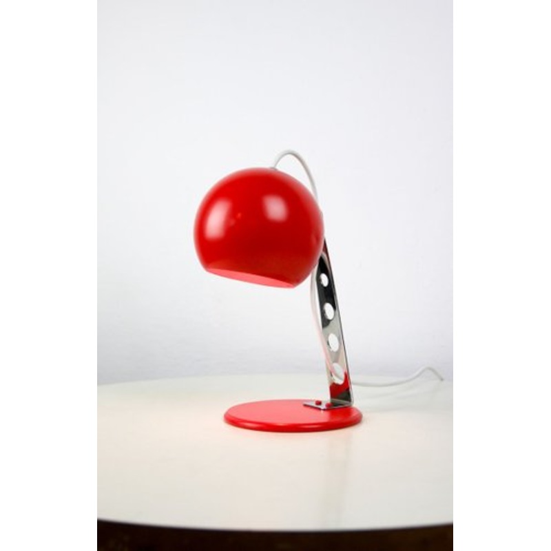 Mid-Century Red Table Lamp, 1970s for sale at Pamono