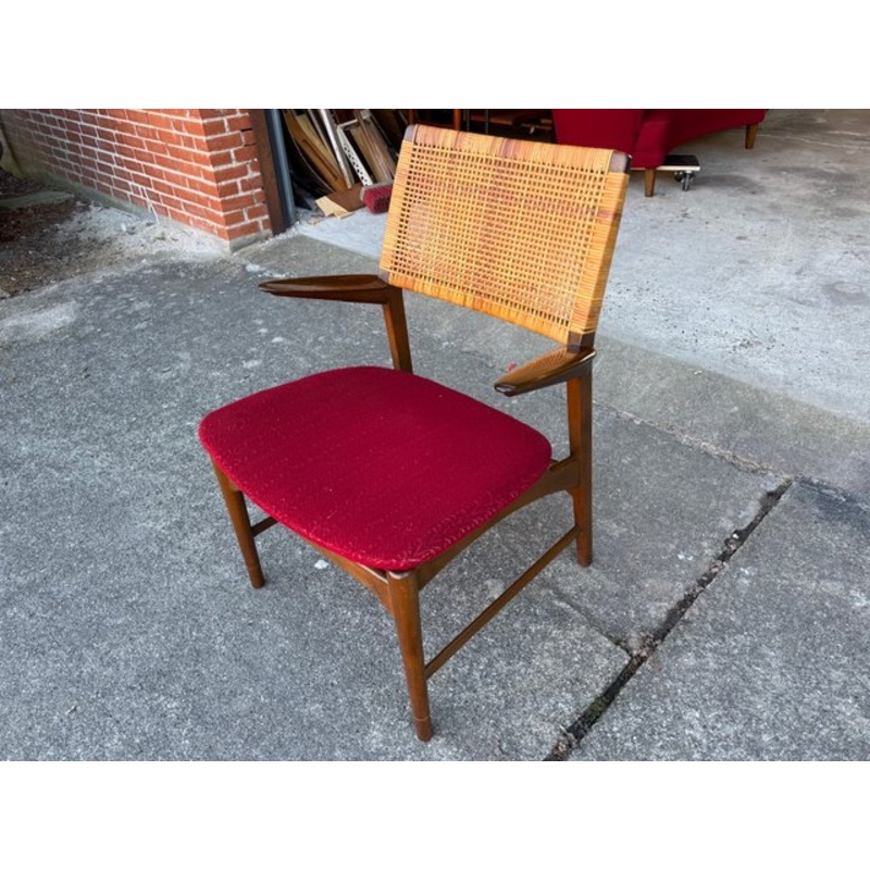 Midcentury Modern Danish Armchair by E. Knudsen for Jensen & Lykkegaard, 1950s for sale at Pamono