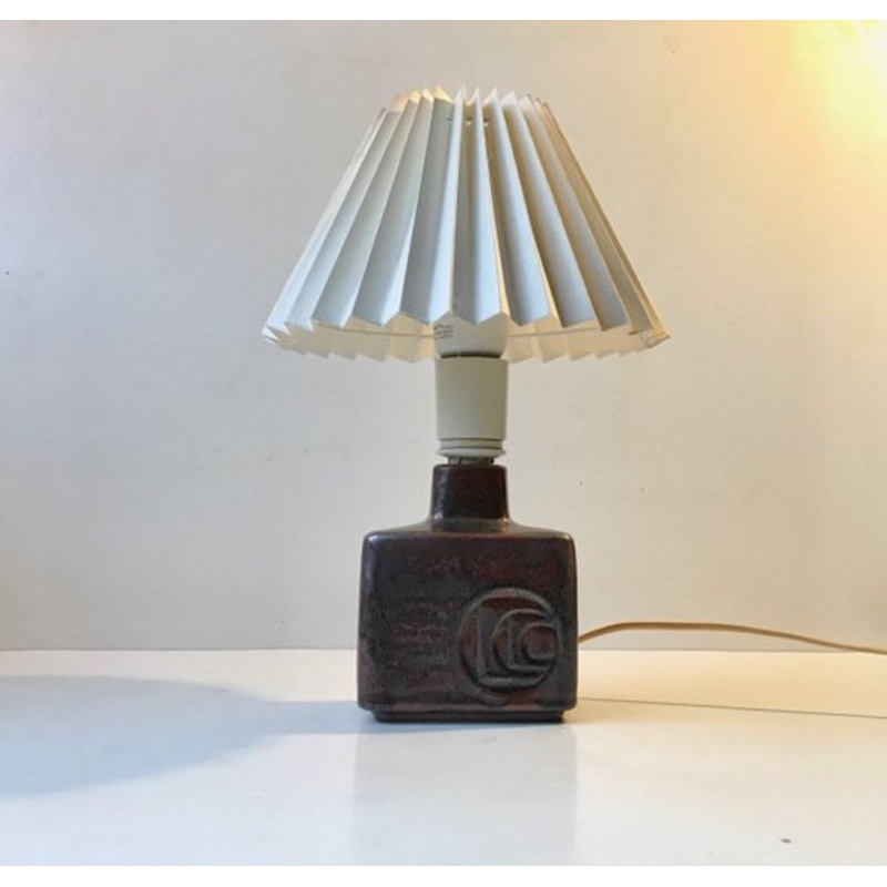 Modernist Scandinavian Stoneware Table Lamp from Desiree, 1970s for sale at Pamono