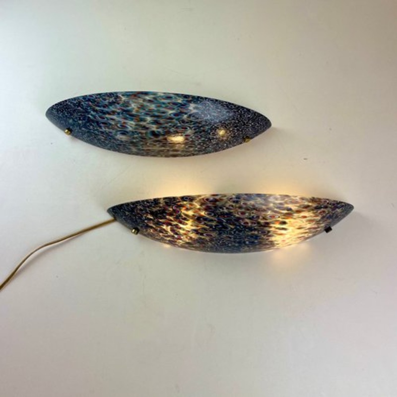 Murano Glass Wall Lamps, 1980s, Set of 2 for sale at Pamono