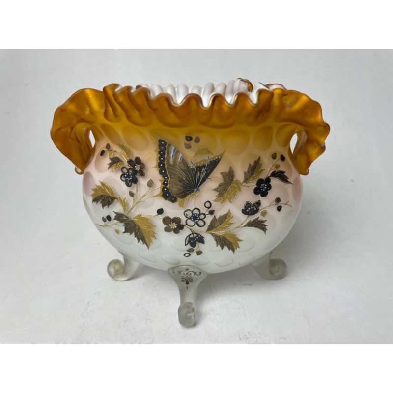 Opaline Enamelled Glass Bowl for sale at Pamono