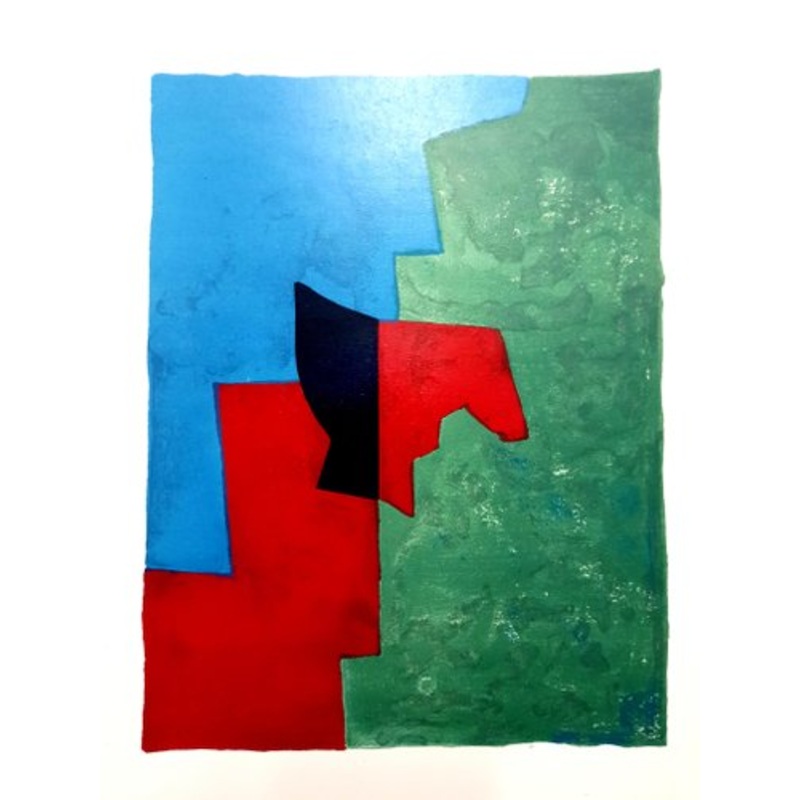 Serge Poliakoff – Original Abstract Composition – Lithograph 1961 for sale at Pamono