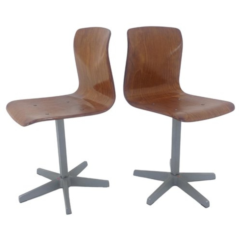 Set of Mid-Century Children Chairs by Elmar Fltotto for Pagholz, Germany, 1970s for sale at Pamono