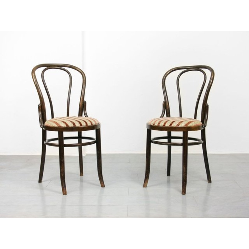 Set of Plush Upholstered Dining Chairs by Michael Thonet, 1970s for sale at Pamono