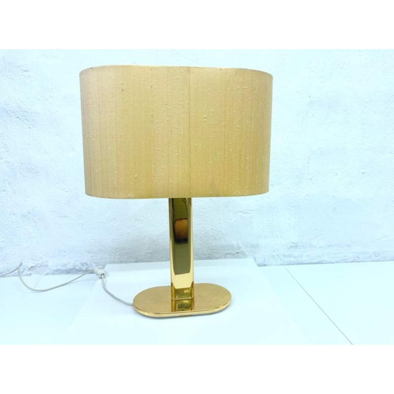 Staff Table Lamp Oval Form Gilded 80s 90s, 1970s for sale at Pamono