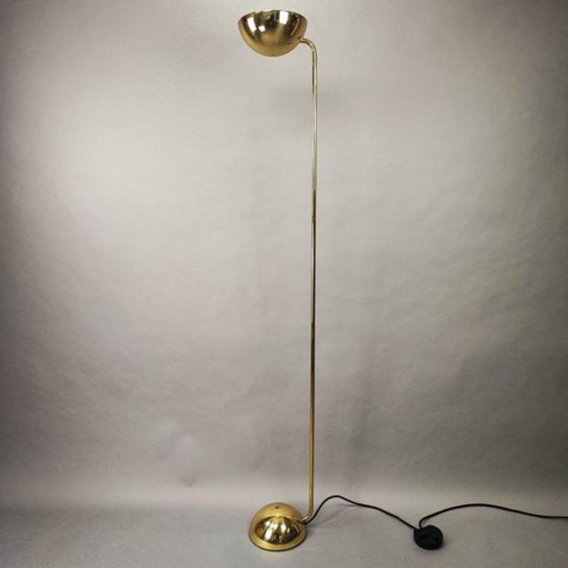 Vintage Golden Floor Lamp, Tronconi, Italy, 1980s for sale at Pamono