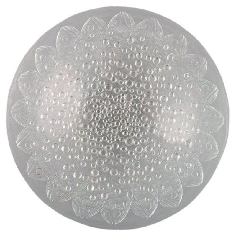 Vintage Large Roscoff Bowl Decorated with Fish by Ren Lalique for sale at Pamono