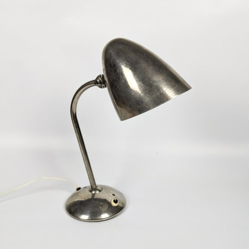 Vintage Nickel Plated Table Lamp by Franta An, 1930s for sale at Pamono