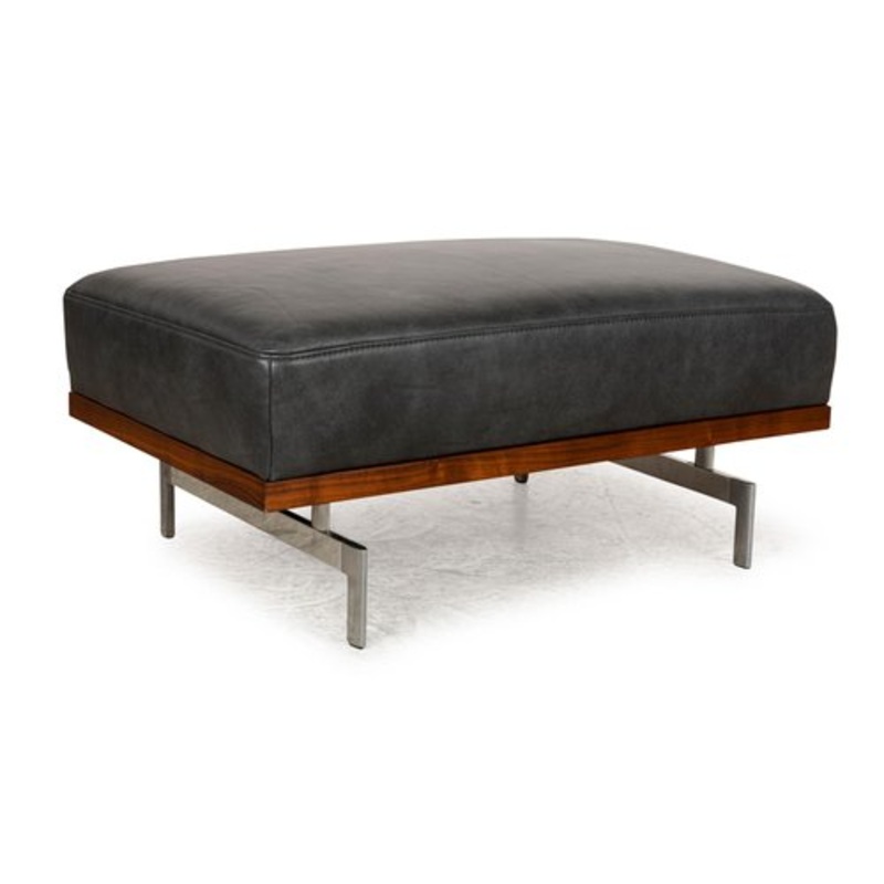 24/7 Leather Stool in Gray from Joop! for sale at Pamono