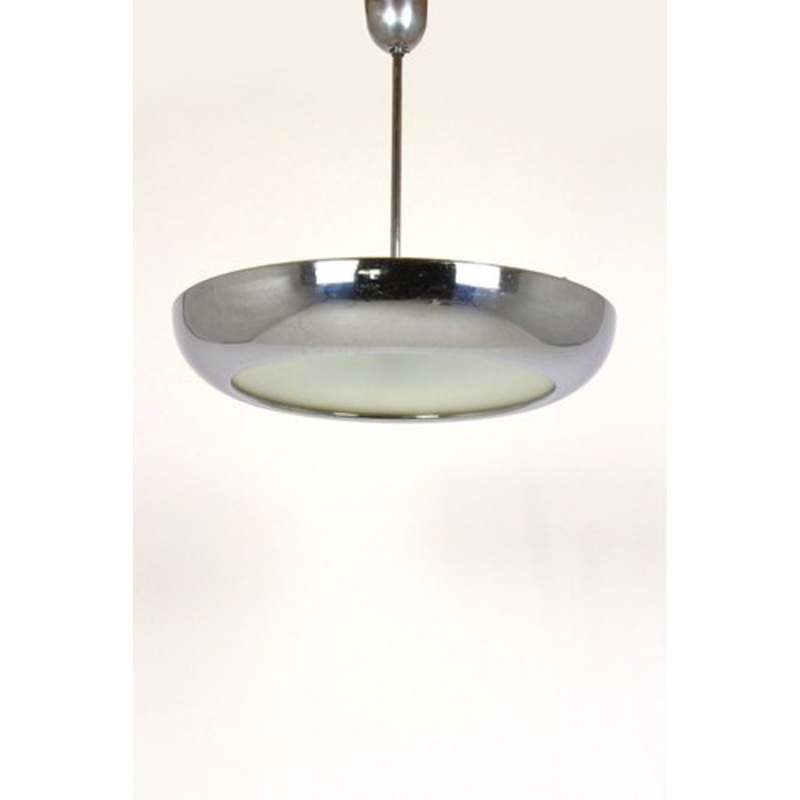 Bauhaus UFO Pendant Lamp by Josef Hurka for Napako, 1930s for sale at Pamono