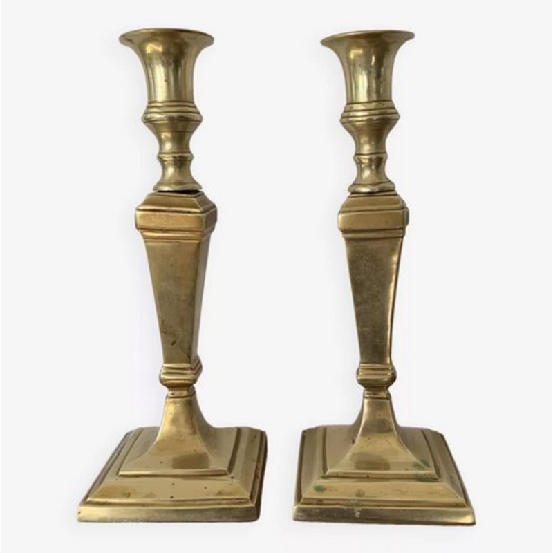 Brass Candlesticks, Set of 2 for sale at Pamono