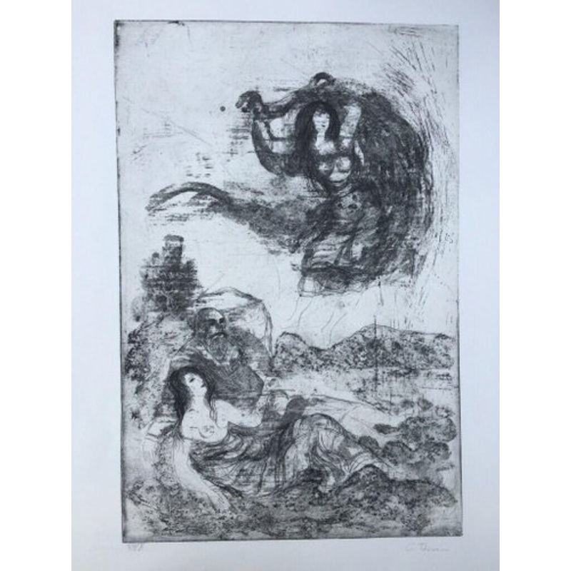 Christoph Donin, 1930, Naked Women and A Man, Etching for sale at Pamono
