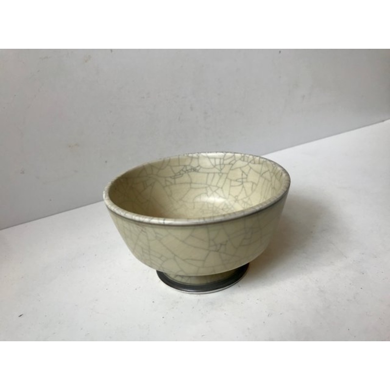 Craquele Glazed Ceramic Sugar Bowl from Royal Copenhagen, 1960s for sale at Pamono