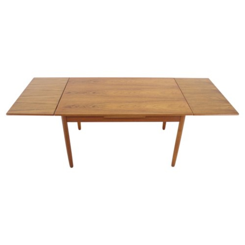 Danish Teak Extendable Dining Table, 1960s for sale at Pamono