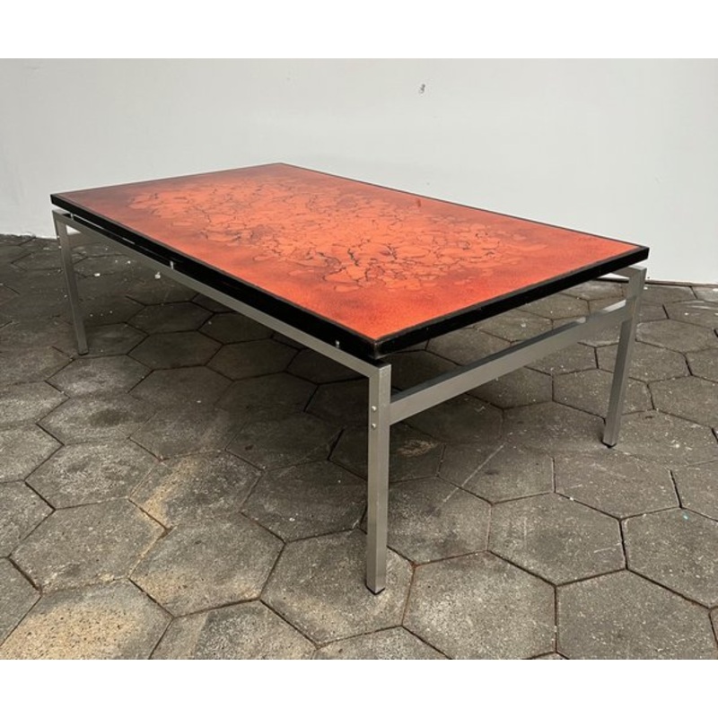 Glass Coffee Table attributed to Jean Ren Talest, 1970s for sale at Pamono