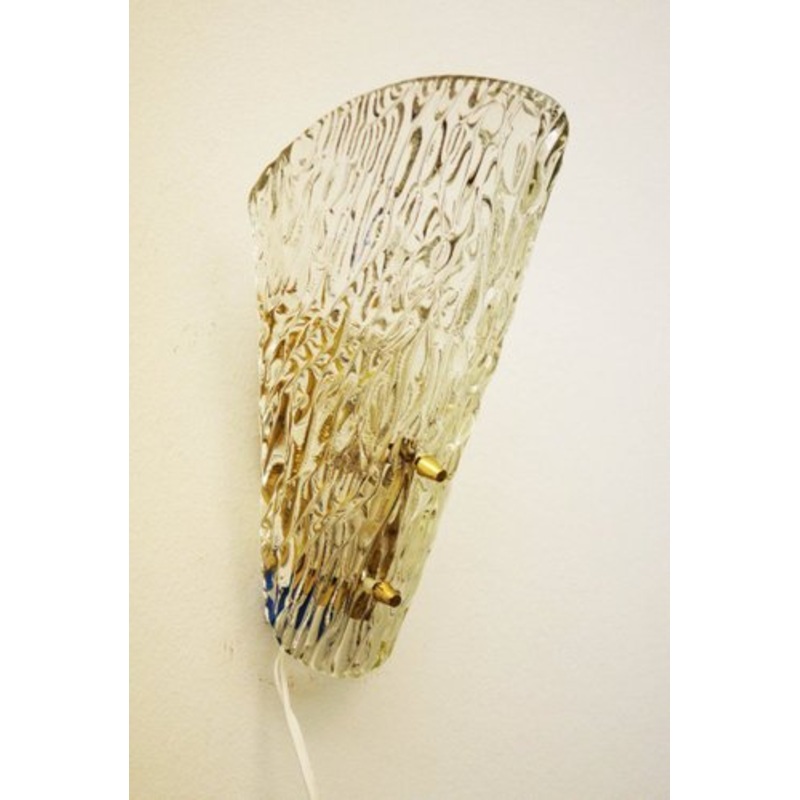 Ice Glass Sconce by J. T. Kalmar for Kalmar, 1950s for sale at Pamono