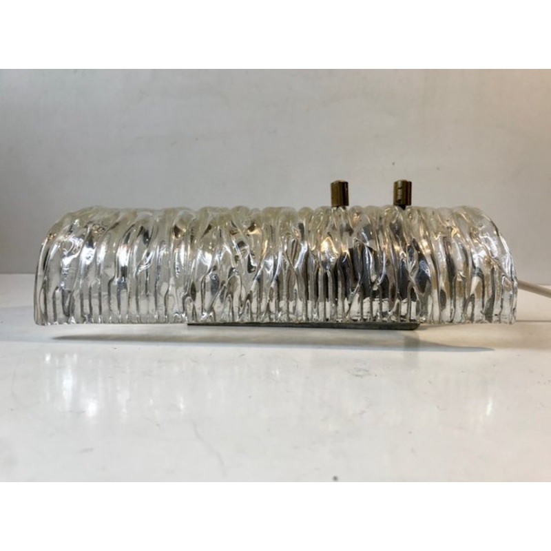 Ice Glass Wall Sconce by J. T. Kalmar, 1960s for sale at Pamono