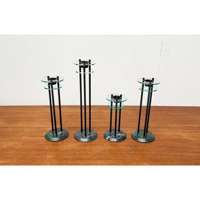 Italian Postmodern Milano Series Candleholders, 1980s, Set of 4 for sale at Pamono