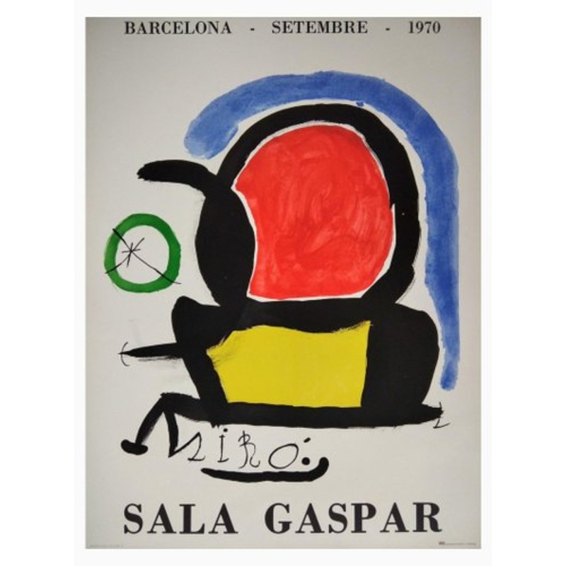 Joan Miro, Sala Gaspar, Barcelona, September, 1970, Lithograph, Framed for sale at Pamono